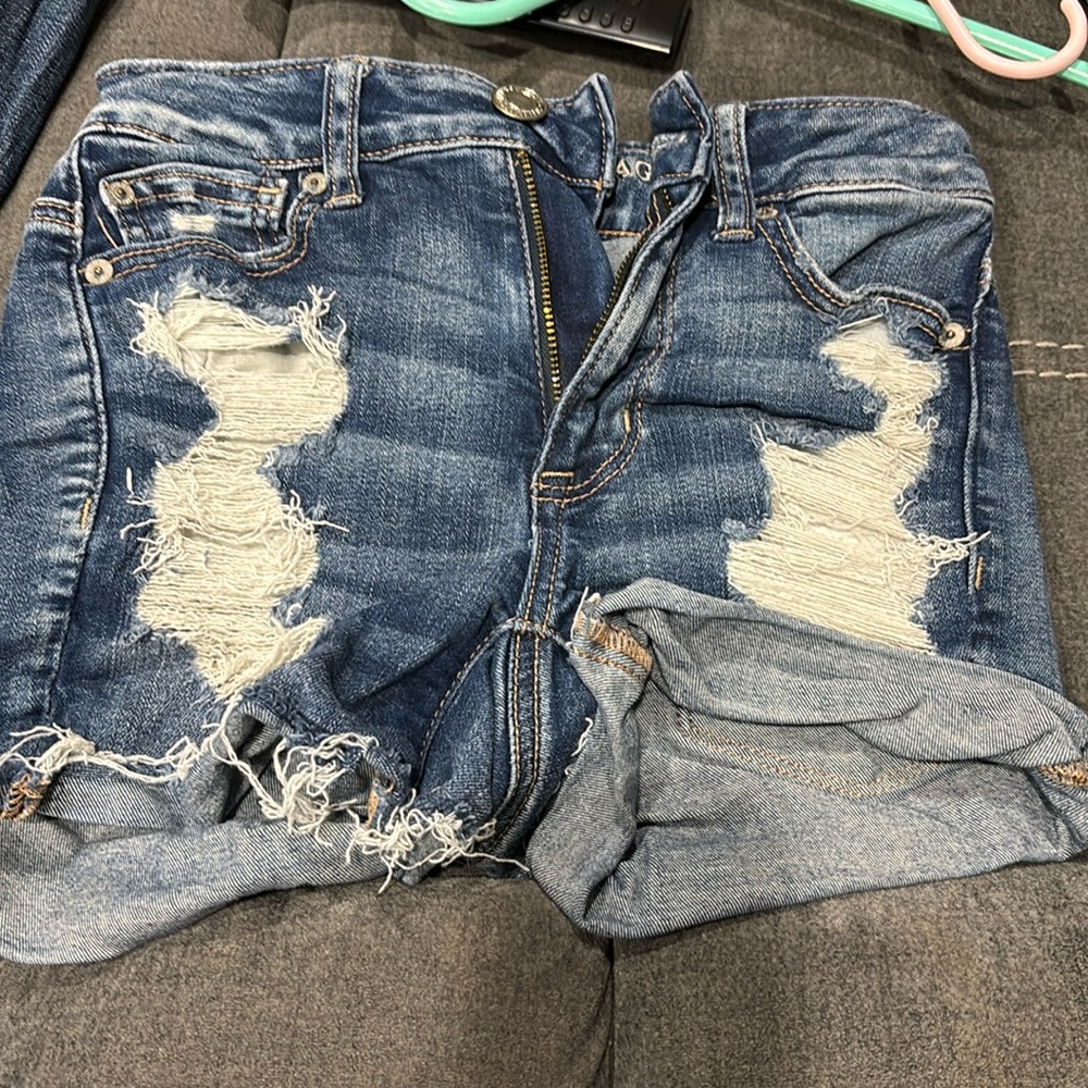 American Eagle denim shorts hi- rise shortie with next level stretch